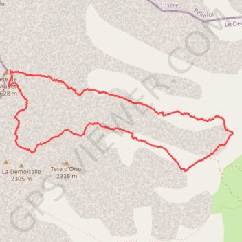 Trace GPS Tête de l'Aupet (Devoluy), itinéraire, parcours