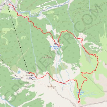 Trace GPS Autriche montée au dessus de Mayrhofen, itinéraire, parcours