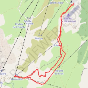 Trace GPS La Vizelle Courchevel (Vanoise), itinéraire, parcours