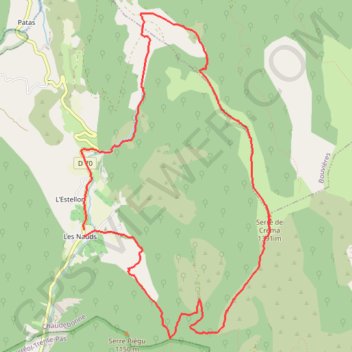 Trace GPS Chaudebonne - Serre de Créma, itinéraire, parcours