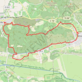 Trace GPS Meuneries - Barbegal Paradou, itinéraire, parcours