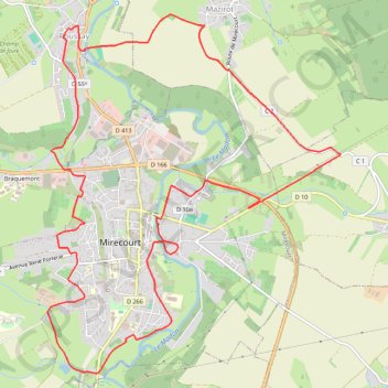 Trace GPS Sentier des luthiers et des dentellières - Mirecourt, itinéraire, parcours