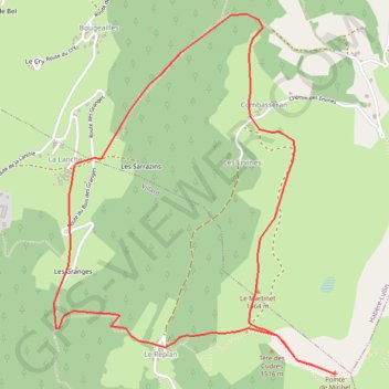Trace GPS Samoëns, Pointe de Miribel au départ de La Lanche, itinéraire, parcours
