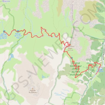Trace GPS Le petit Mont Blanc, itinéraire, parcours