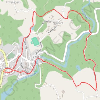 Trace GPS Le sentier du meunier - Corrèze, itinéraire, parcours