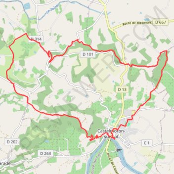 Trace GPS Un port fluvial sur le Lot - Castelmoron-sur-Lot, itinéraire, parcours