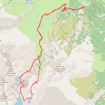 Trace GPS Lacs Ardiden, itinéraire, parcours