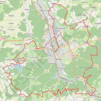 Trace GPS Chemins du Cœur des Vosges - Circuit des Forts, itinéraire, parcours