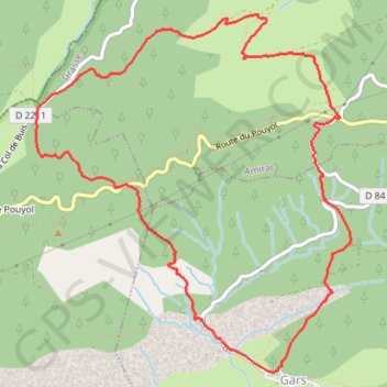 Trace GPS Gars - Col de Buis, itinéraire, parcours