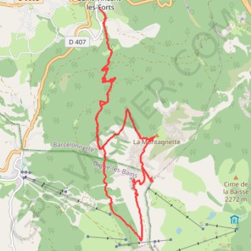 Trace GPS Dormillouse depuis Saint Vincent, itinéraire, parcours