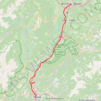 Trace GPS 2022_DE_Bozen-Trient | flach, itinéraire, parcours