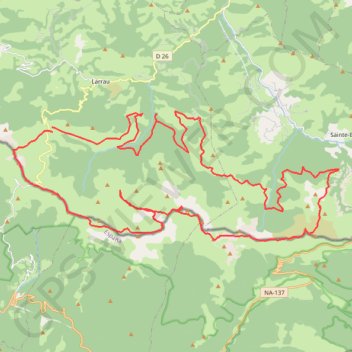 Trace GPS Orhi - Lakurra - Holtzarte, itinéraire, parcours