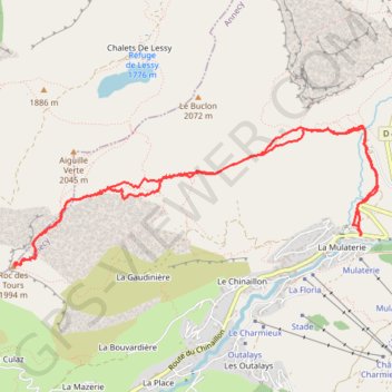 Trace GPS Roc des Tours, itinéraire, parcours