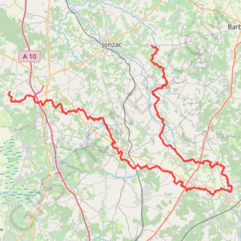 Trace GPS GR360 Randonnée de Saint-Georges-des-Agoûts à Meux (Charente-Maritime), itinéraire, parcours