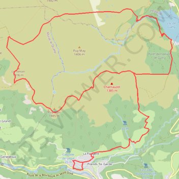 Trace GPS Puy Gros - Auvergne, itinéraire, parcours