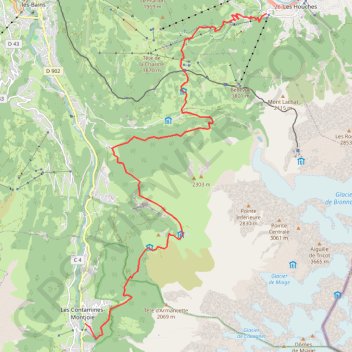Trace GPS Mont Truc, itinéraire, parcours