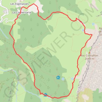 Trace GPS Le Plateau du Cornafion, itinéraire, parcours