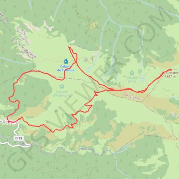 Trace GPS Montarrouy et Cap Nestès, itinéraire, parcours