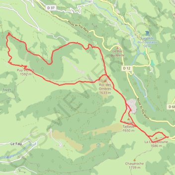 Trace GPS Col de Redondet, itinéraire, parcours
