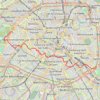 Trace GPS Traversée de Paris à pied (Ouest-Est), itinéraire, parcours