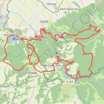 Trace GPS Saint Féréol - Montagne Noire, itinéraire, parcours