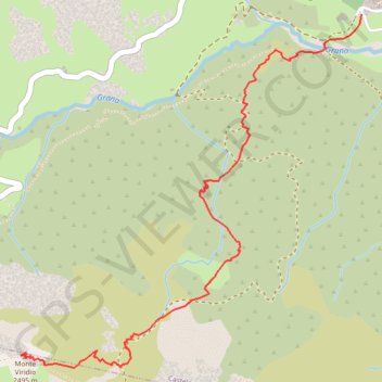 Trace GPS Monte Viridio, itinéraire, parcours