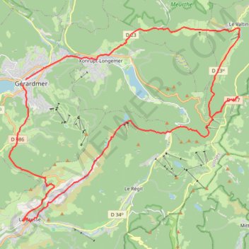 Trace GPS Gérardmer-schlucht, itinéraire, parcours