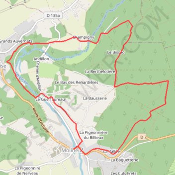 Trace GPS Circuit de Molineuf, itinéraire, parcours