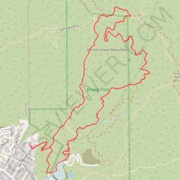 Trace GPS Brand Park Loop (Verdugo Mountains), itinéraire, parcours