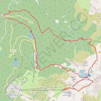 Trace GPS Croix de Chamrousse depuis les Seiglières, itinéraire, parcours
