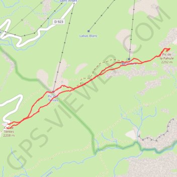 Trace GPS Pic des Tentes, itinéraire, parcours