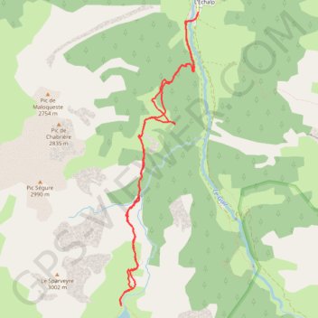 Trace GPS Lac Egorgéou depuis l'Echalp, itinéraire, parcours