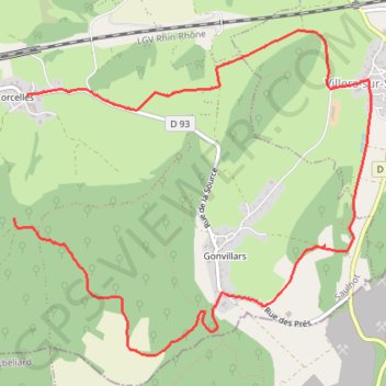 Trace GPS Marche Buissonnière de Héricourt, itinéraire, parcours