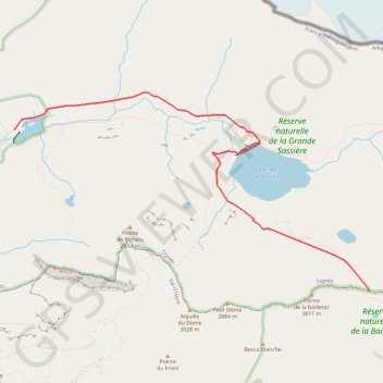 Trace GPS Col de la Baillettaz depuis le barrage du Saut, itinéraire, parcours