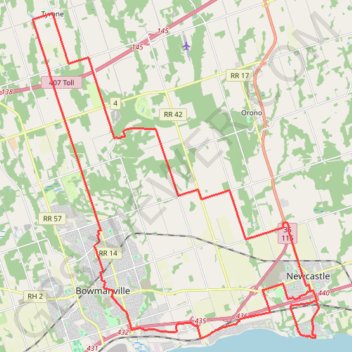 Trace GPS Newcastle - Tyrone Loop, itinéraire, parcours