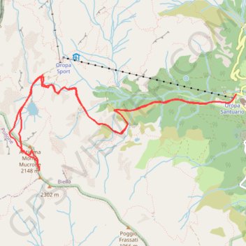 Trace GPS Monte Mucrone, itinéraire, parcours
