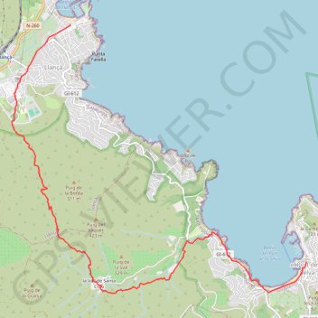 Trace GPS Llança - El port de la Selva, itinéraire, parcours