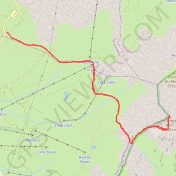 Trace GPS Cheval Noir (Tarentaise), itinéraire, parcours