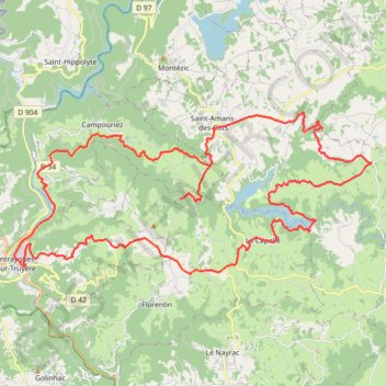 Trace GPS Les lacs de la Viadène - Entraygues-sur-Truyère, itinéraire, parcours