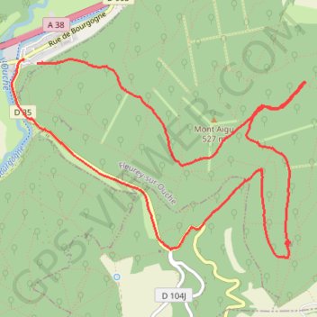 Trace GPS Marche nordique Roche d'Anse, itinéraire, parcours