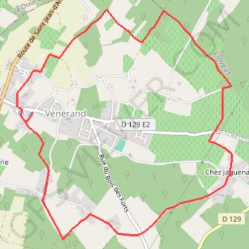 Trace GPS Circuit des Fontaines - Vénérand, itinéraire, parcours