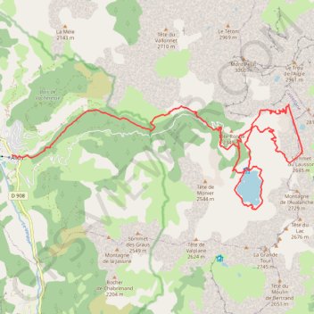 Trace GPS Lac Allos-Garrets, itinéraire, parcours