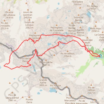 Trace GPS Pic de Cambalès, itinéraire, parcours