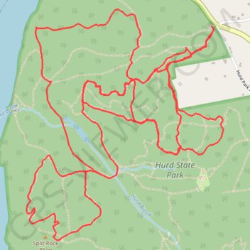 Trace GPS Hurd Park Mountain Bike Loop, itinéraire, parcours
