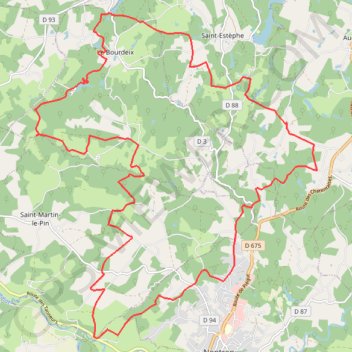 Trace GPS St Estephe 30 kms Moulin Pinard, itinéraire, parcours