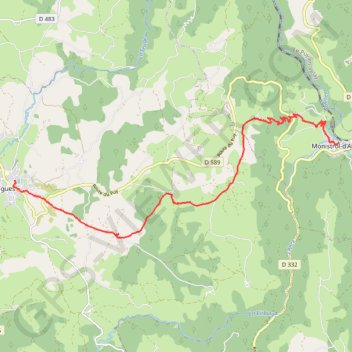 Trace GPS Monistrol - Saugues, itinéraire, parcours