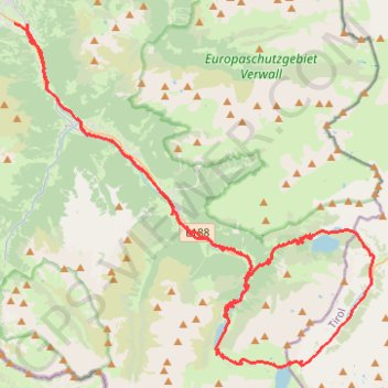 Trace GPS Schruns-Silvretta-Kops-Schruns, itinéraire, parcours
