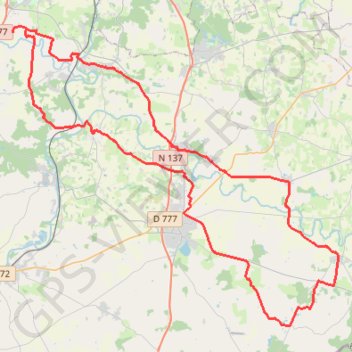 Trace GPS parcours 16 (65.3km), itinéraire, parcours