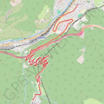 Trace GPS Haute-Maurienne - La montée de Valfréjus Le Charmaix, itinéraire, parcours