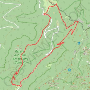 Trace GPS Ascension du ballon de Servance (Vosges), itinéraire, parcours